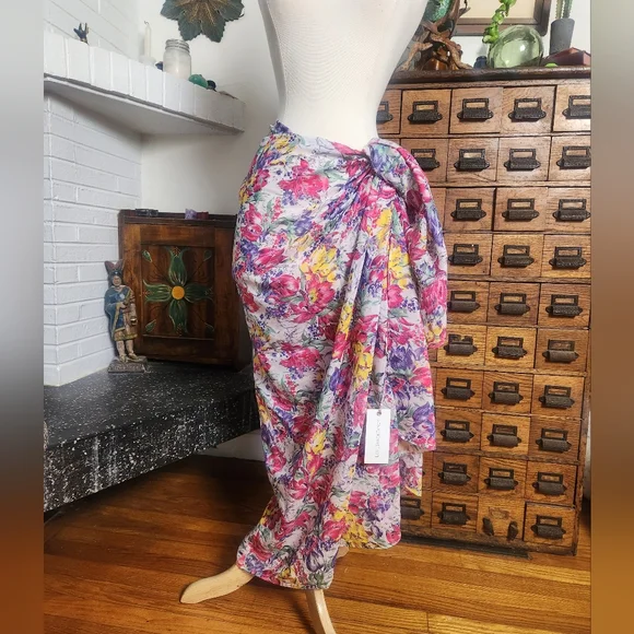 NWT LoveShackFancy Noa Pareo Sunburst Sarong Shawl Silk Cotton - Picture 1 of 8